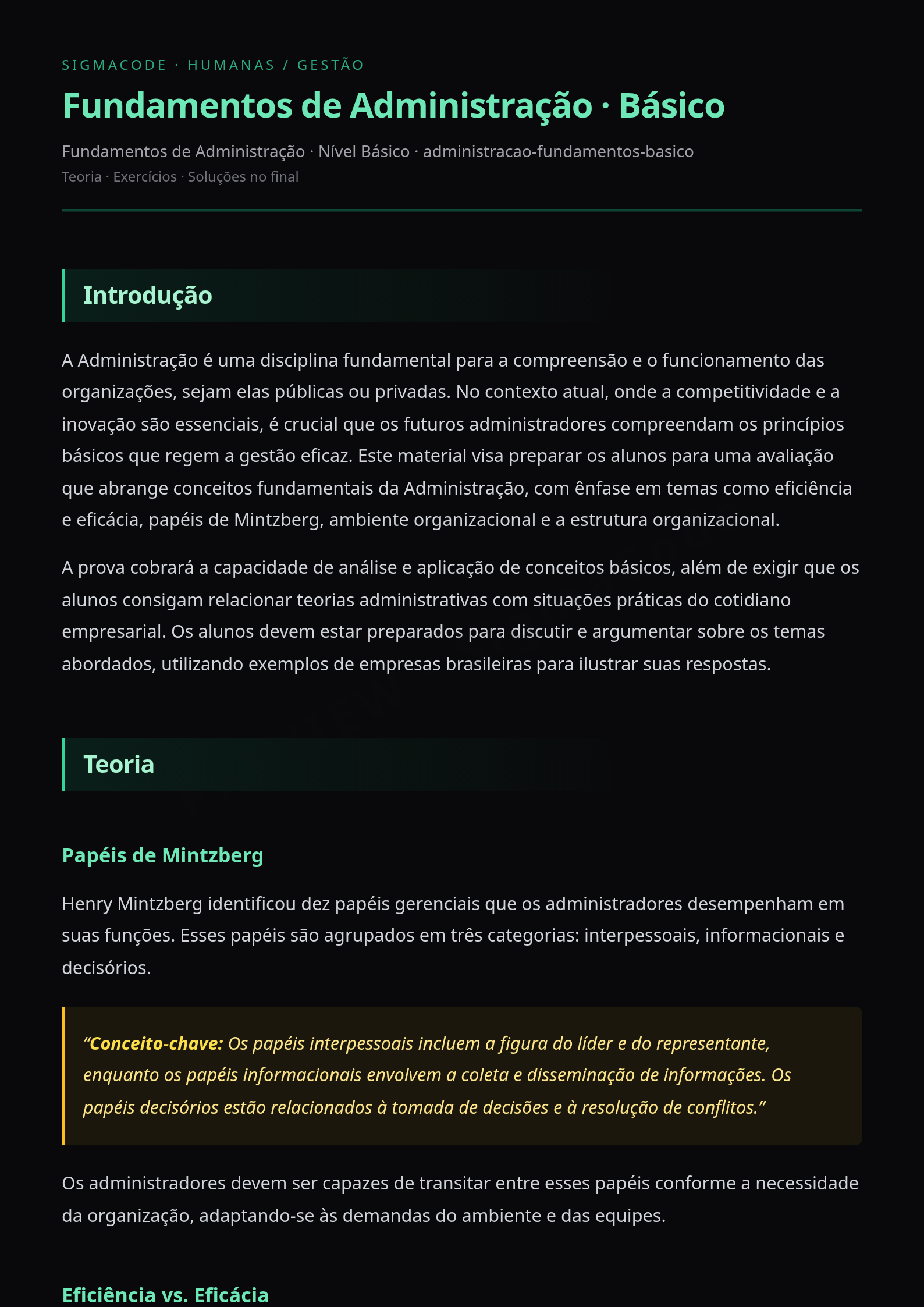 Preview página 1 — Fundamentos de Administração · Básico