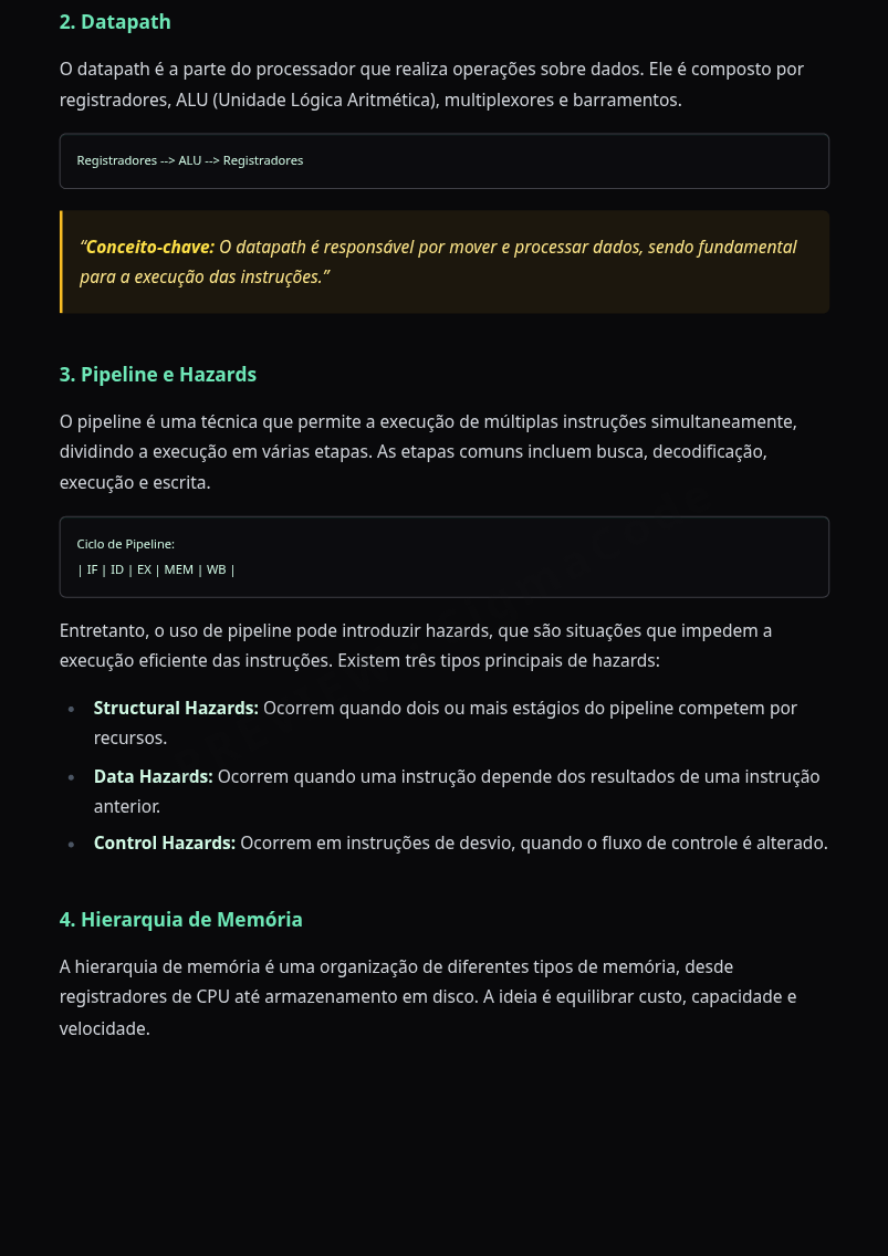 Preview página 2 — Arquitetura de Computadores · Básico
