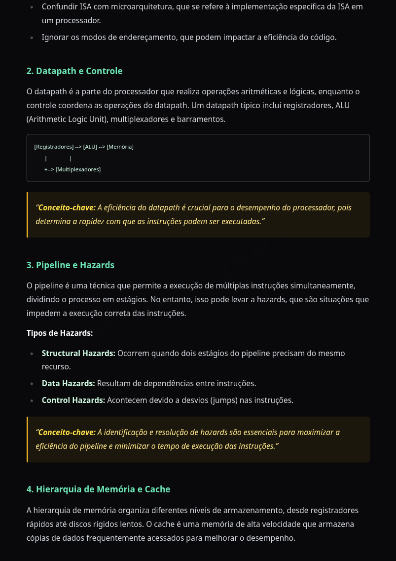Preview página 2 — Arquitetura de Computadores · Intermediário