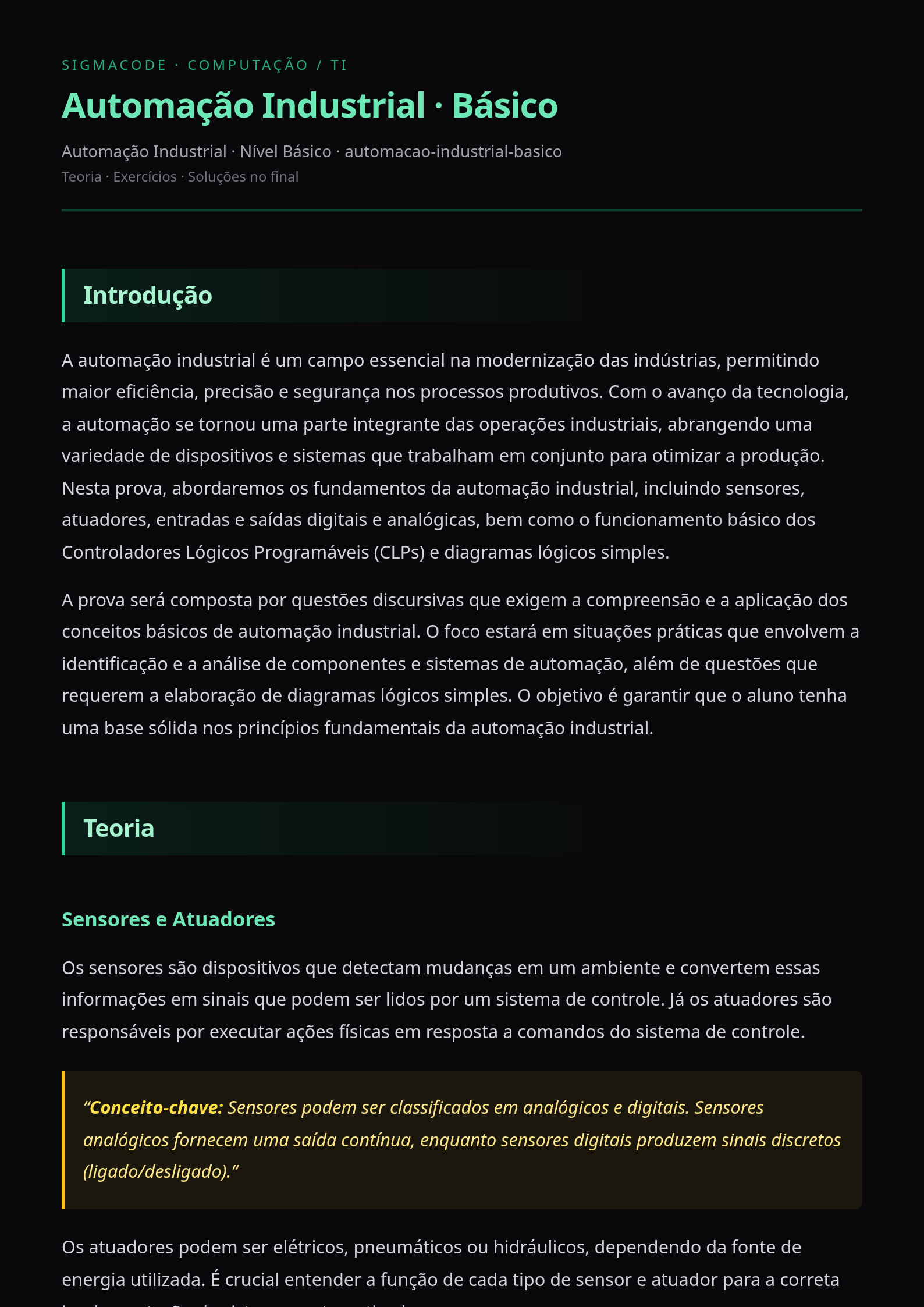 Preview página 1 — Automação Industrial · Básico