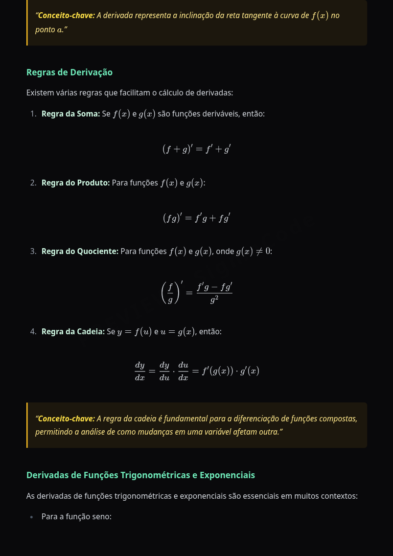 Preview página 2 — Cálculo I — Derivadas · Avançado