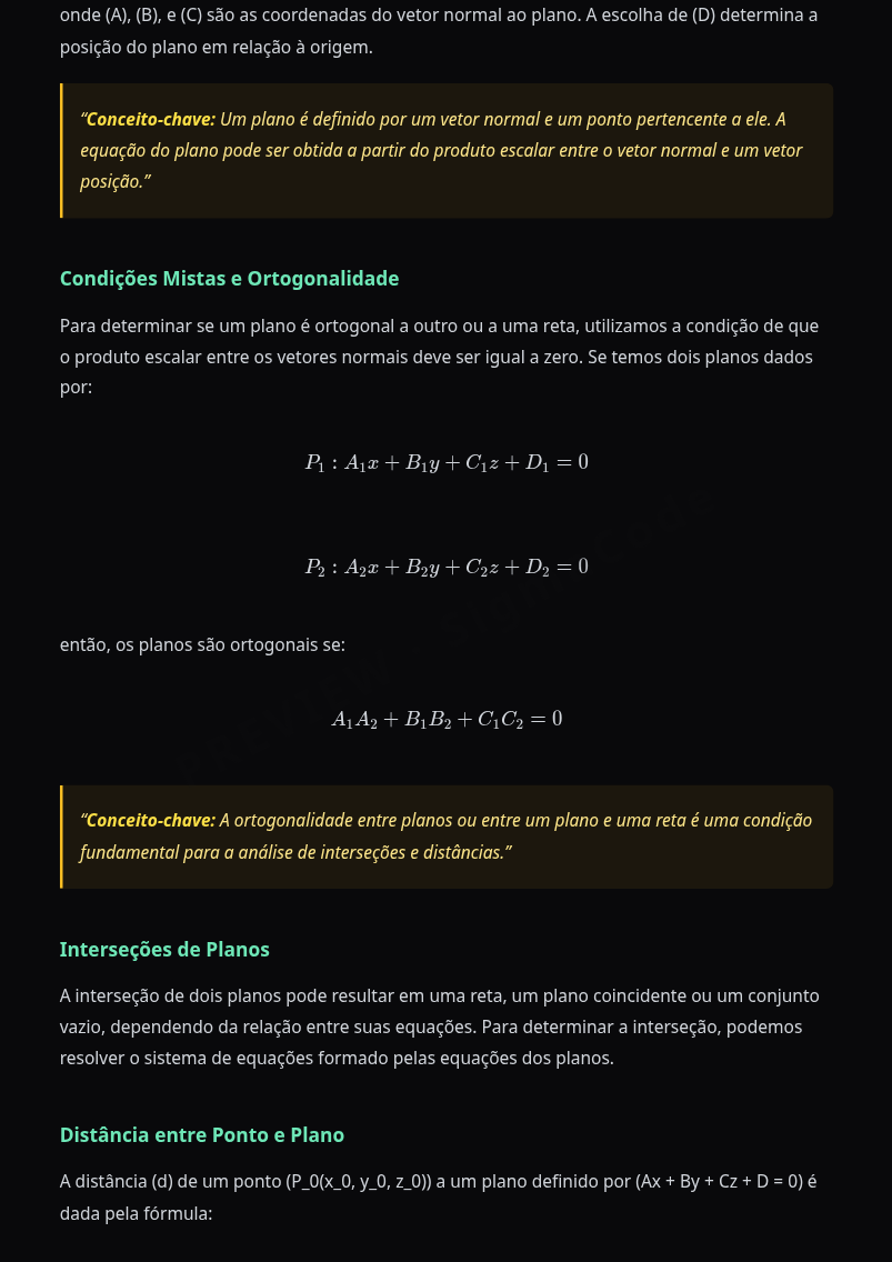 Preview página 2 — Geometria Analítica — Planos · Avançado
