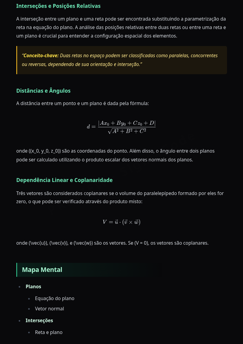 Preview página 2 — Geometria Analítica — Planos · Intermediário