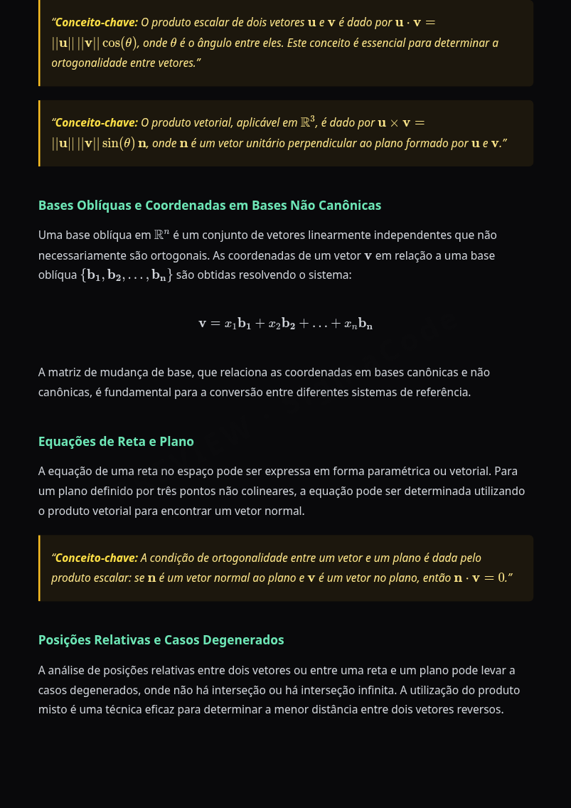 Preview página 2 — Geometria Analítica — Vetores · Avançado