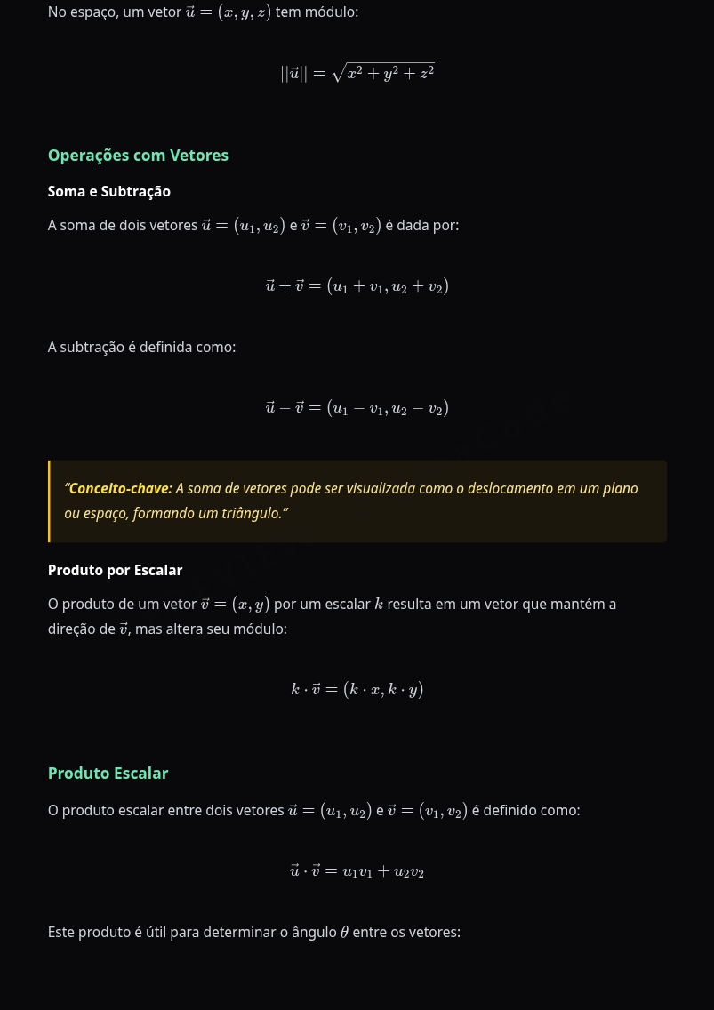 Preview página 2 — Geometria Analítica — Vetores · Básico