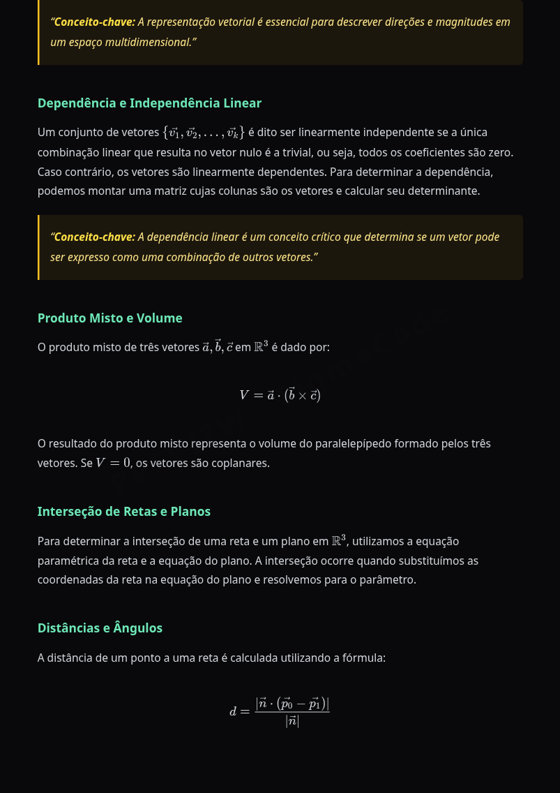 Preview página 2 — Geometria Analítica — Vetores · Intermediário
