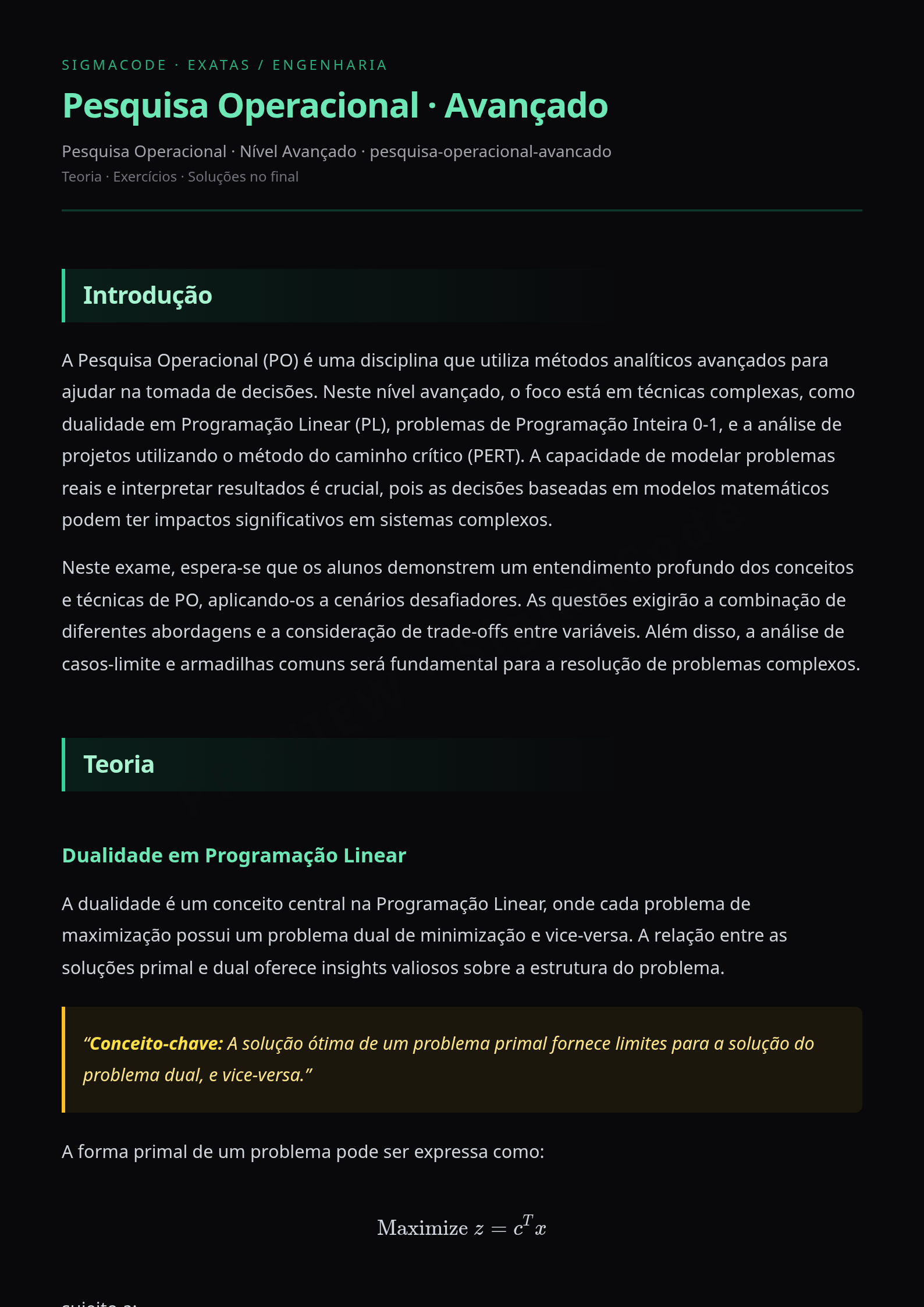 Preview página 1 — Pesquisa Operacional · Avançado