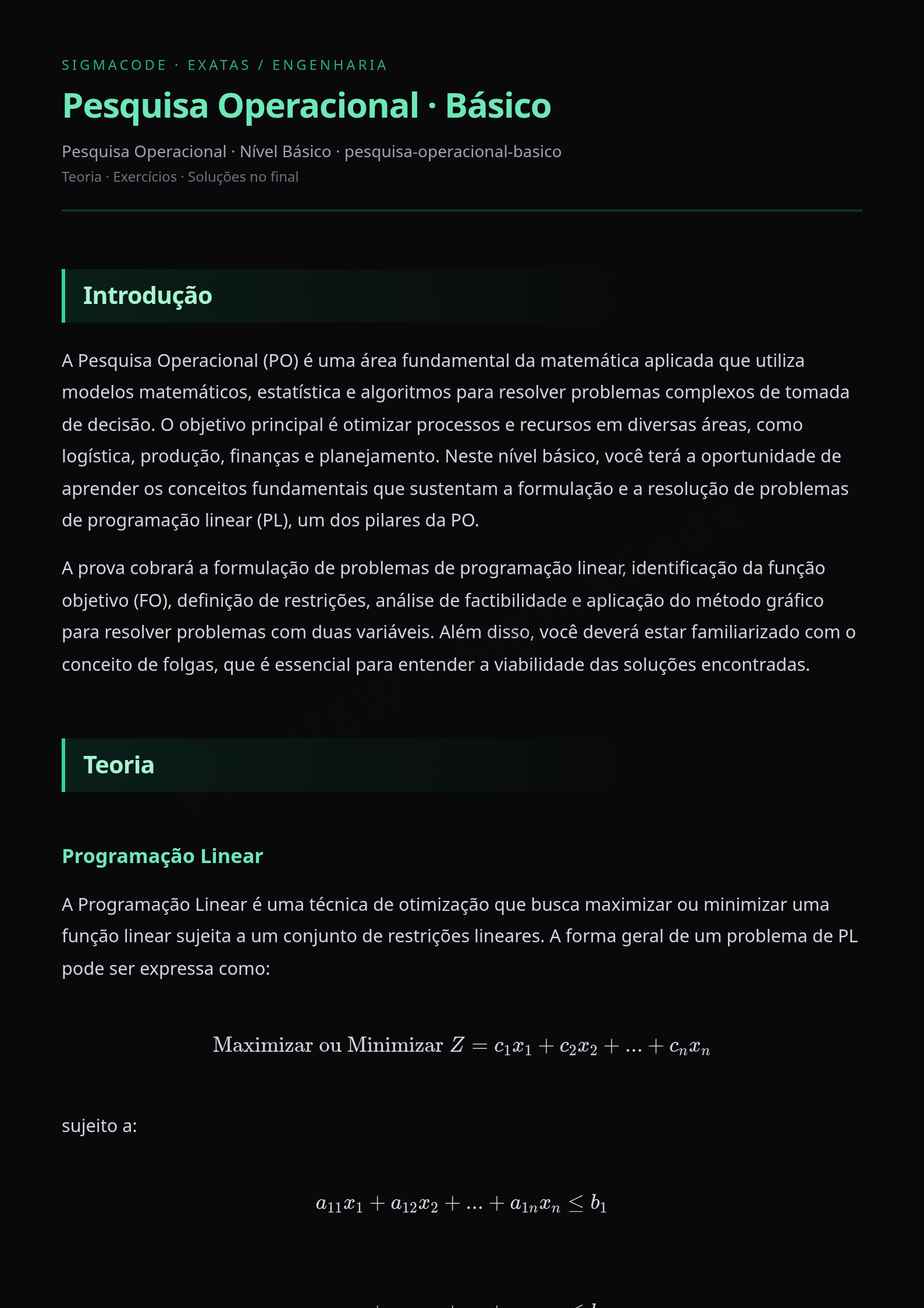 Preview página 1 — Pesquisa Operacional · Básico